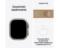 Apple Watch Ultra 4/Naturalny Tytan/Piaskowa Opaska Trail S/M - 1594111 - zdjęcie 7